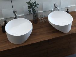 Bordvask, Ã 36 cm, i Solid Surface harpiks - ZENPLUS